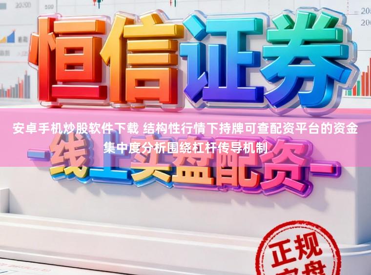 安卓手机炒股软件下载 结构性行情下持牌可查配资平台的资金集中度分析围绕杠杆传导机制